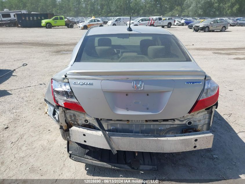 2012 Honda Civic Hybrid VIN: JHMFB4F24CS800196 Lot: 12028890