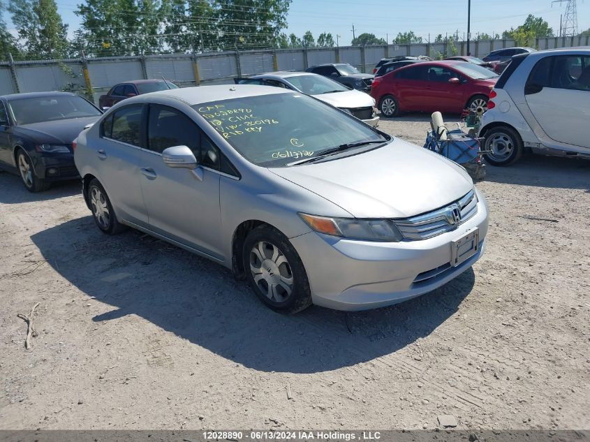 2012 Honda Civic Hybrid VIN: JHMFB4F24CS800196 Lot: 12028890