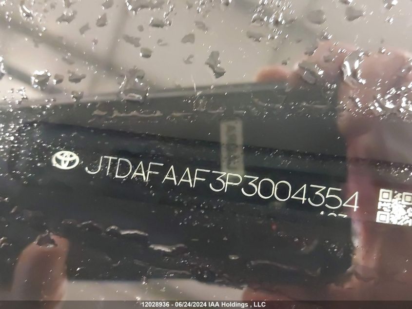 2023 Toyota Crown Platinum VIN: JTDAFAAF3P3004354 Lot: 12028936