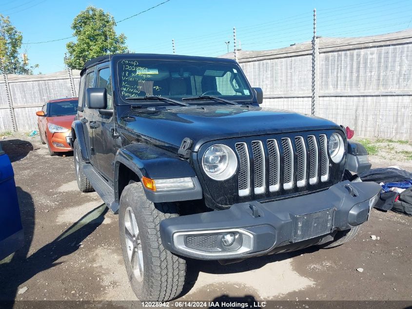 2018 Jeep Wrangler Unlimited Sahara VIN: 1C4HJXEG1JW101724 Lot: 12028942