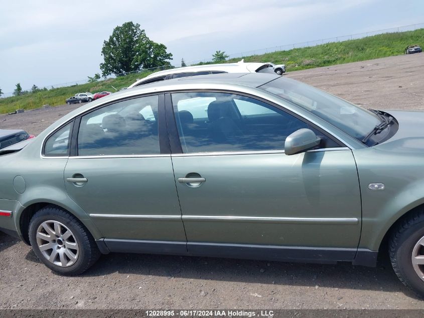 2002 Volkswagen Passat Gls VIN: WVWPD63B32P244772 Lot: 12028995