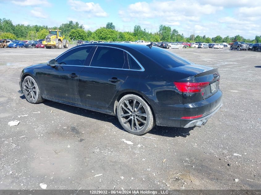 2018 Audi S4 Premium Plus VIN: WAUB4AF40JA002658 Lot: 12029032