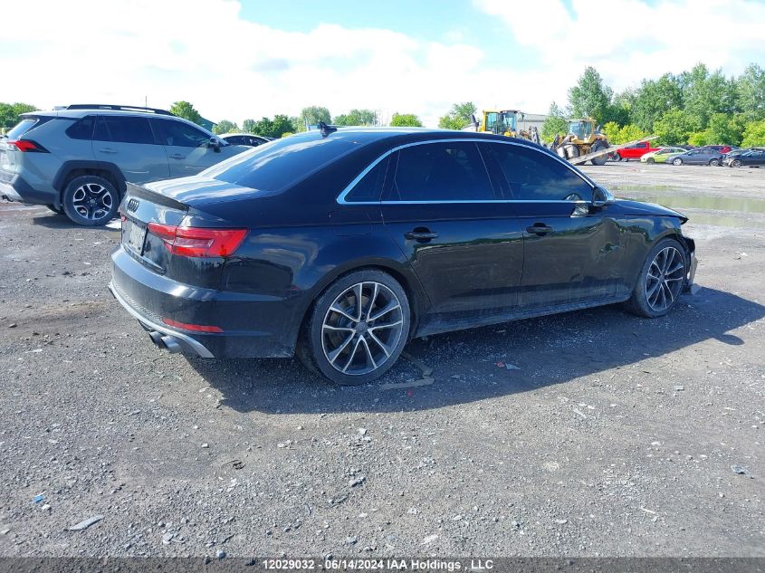 2018 Audi S4 Premium Plus VIN: WAUB4AF40JA002658 Lot: 12029032