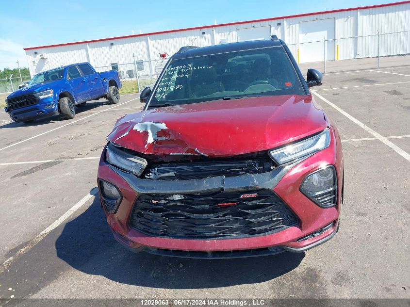 2022 Chevrolet Trailblazer VIN: KL79MUSL6NB039002 Lot: 12029063