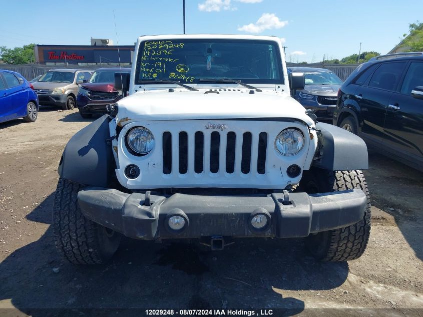 2016 Jeep Wrangler Sport VIN: 1C4AJWAG1GL142396 Lot: 12029248
