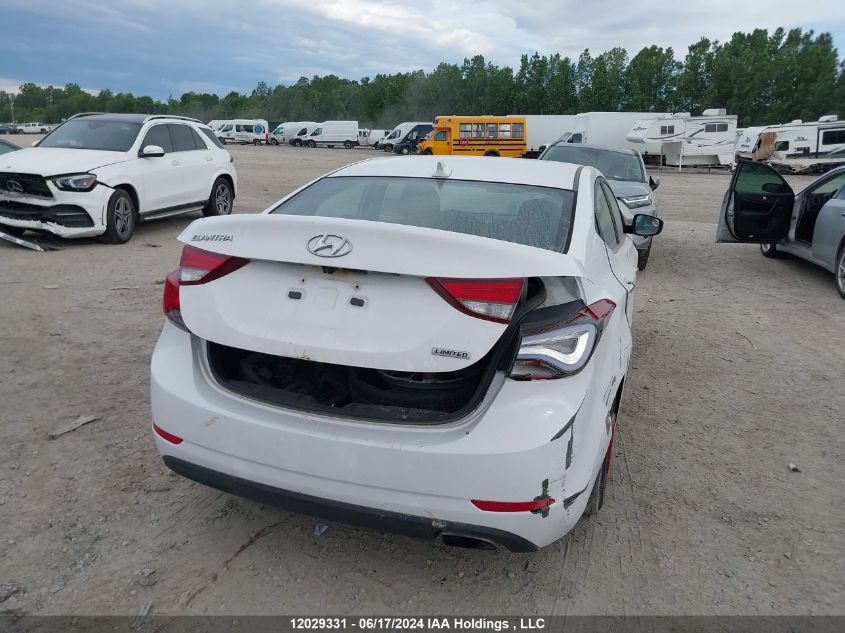 2015 Hyundai Elantra Limited VIN: KMHDH4AH9FU368292 Lot: 12029331