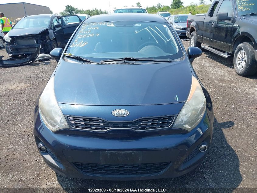2012 Kia Rio VIN: KNADM5A33C6756027 Lot: 12029369