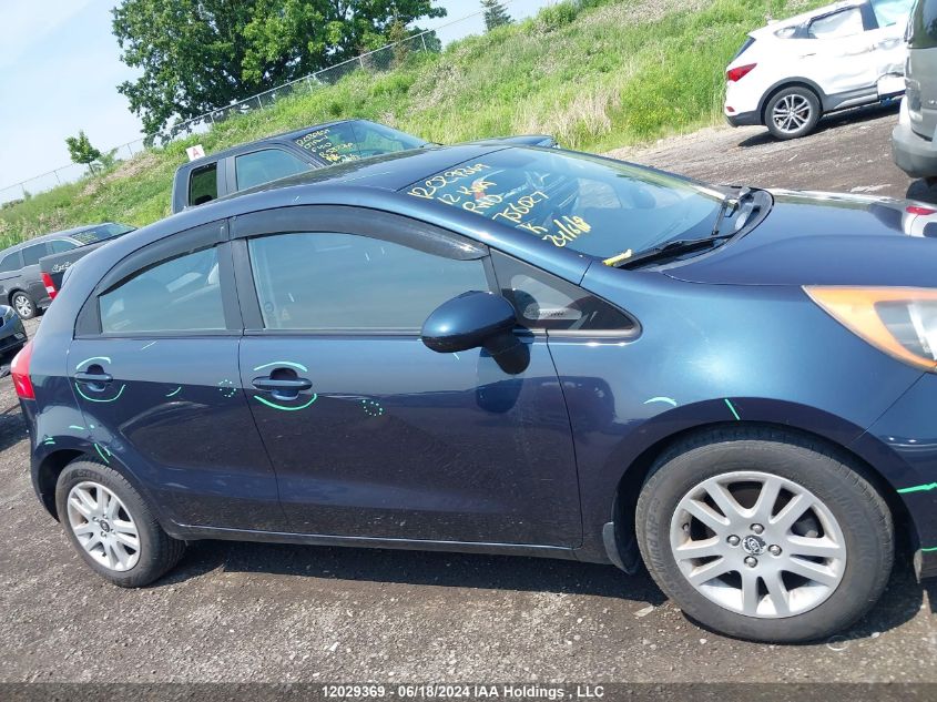 2012 Kia Rio VIN: KNADM5A33C6756027 Lot: 12029369