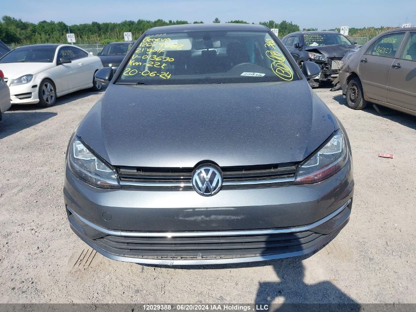 2021 Volkswagen Golf VIN: 3VWG57AU5MM013630 Lot: 12029388