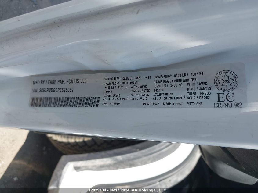 3C6LRVDG0PE528069 2023 Ram Promaster 2500 2500 High