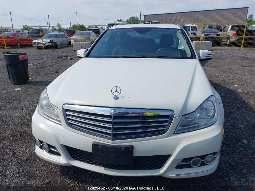 2012 Mercedes-Benz C-Class VIN: WDDGF4HB9CA722906 Lot: 12029452