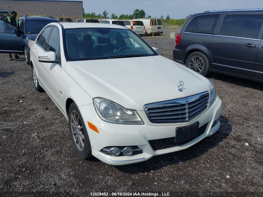 2012 Mercedes-Benz C-Class VIN: WDDGF4HB9CA722906 Lot: 12029452