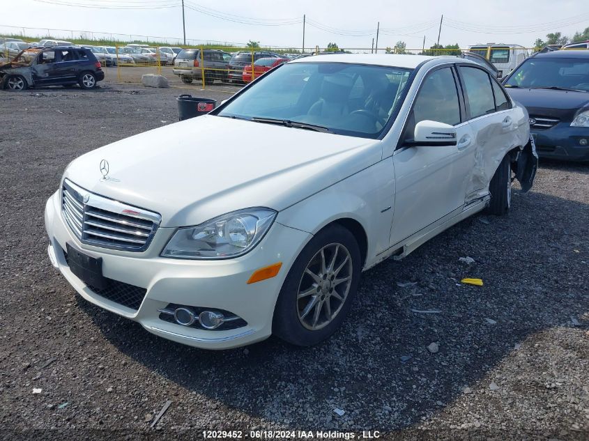 2012 Mercedes-Benz C-Class VIN: WDDGF4HB9CA722906 Lot: 12029452