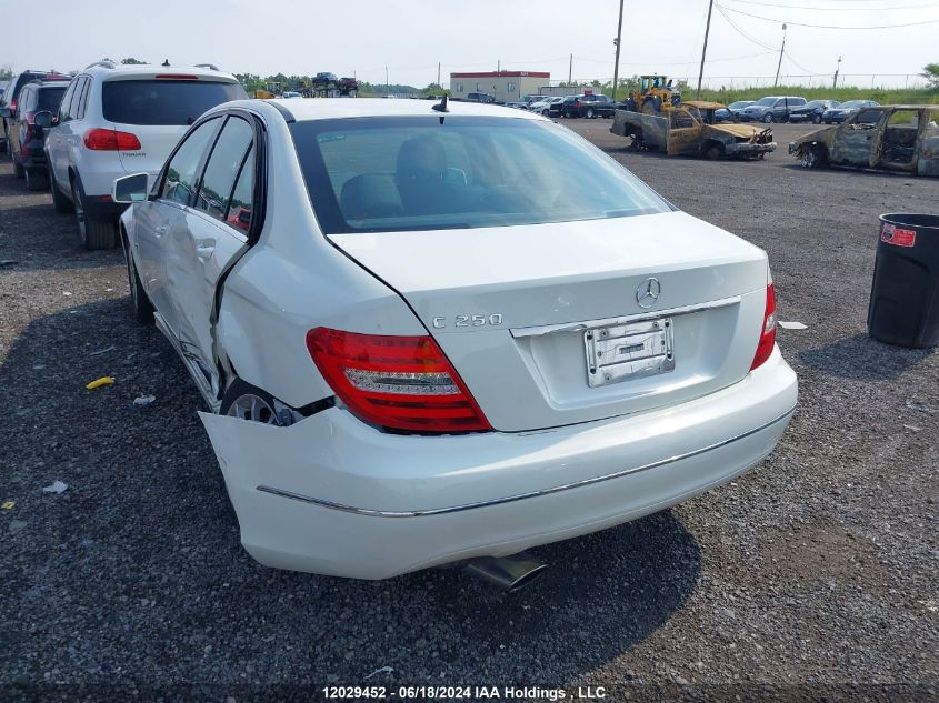 2012 Mercedes-Benz C-Class VIN: WDDGF4HB9CA722906 Lot: 12029452