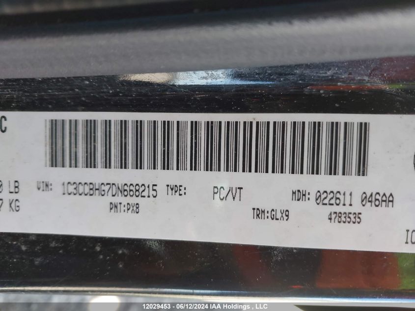 2013 Chrysler 200 S VIN: 1C3CCBHG7DN668215 Lot: 12029453