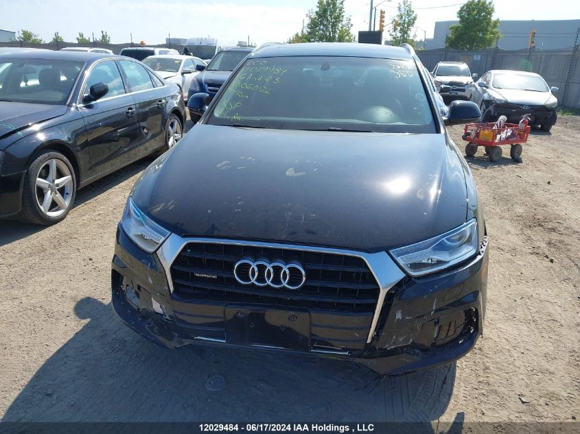 2016 Audi Q3 VIN: WA1JFCFS7GR006052 Lot: 12029484