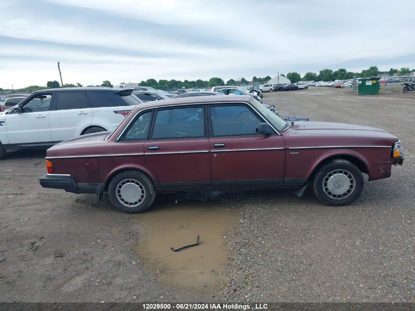 1989 Volvo 244 Dl/Gl VIN: YV1AX8845K1381485 Lot: 12029500