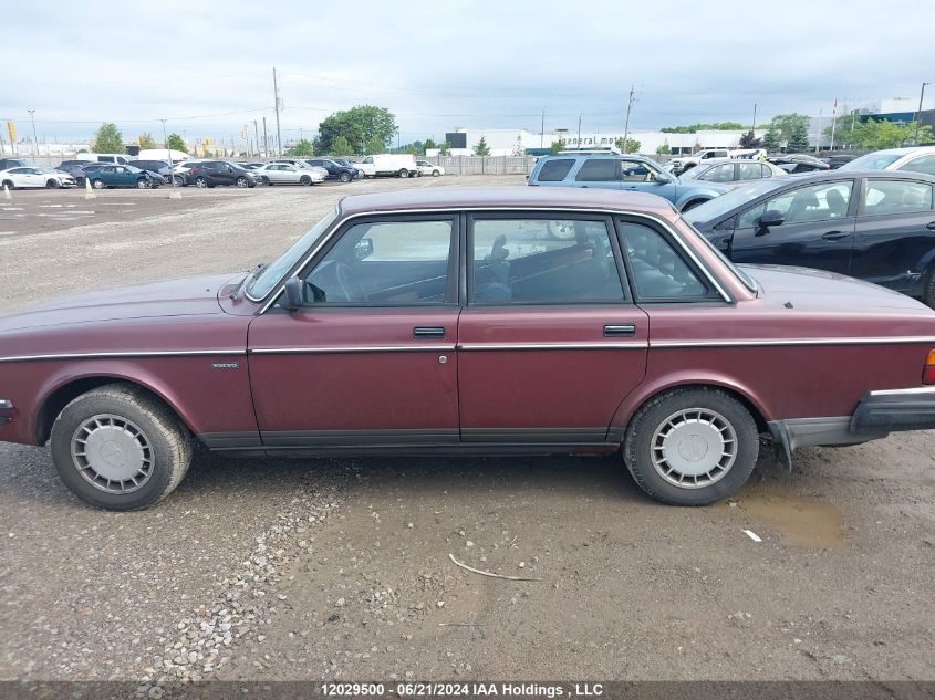 1989 Volvo 244 Dl/Gl VIN: YV1AX8845K1381485 Lot: 12029500