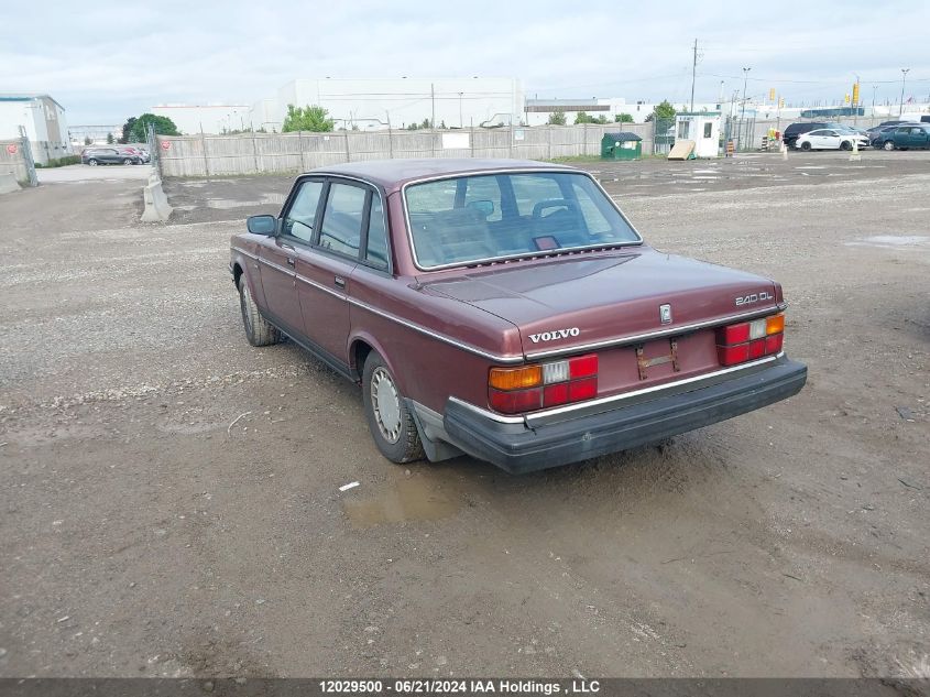 1989 Volvo 244 Dl/Gl VIN: YV1AX8845K1381485 Lot: 12029500