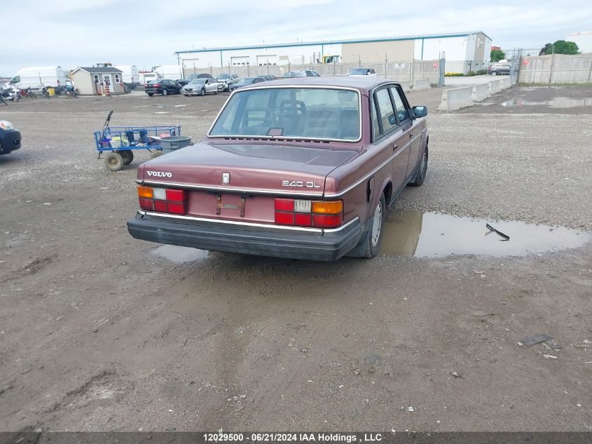 1989 Volvo 244 Dl/Gl VIN: YV1AX8845K1381485 Lot: 12029500