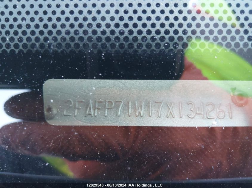 2007 Ford Crown Victoria Police Interceptor VIN: 2FAFP71W17X134261 Lot: 12029543