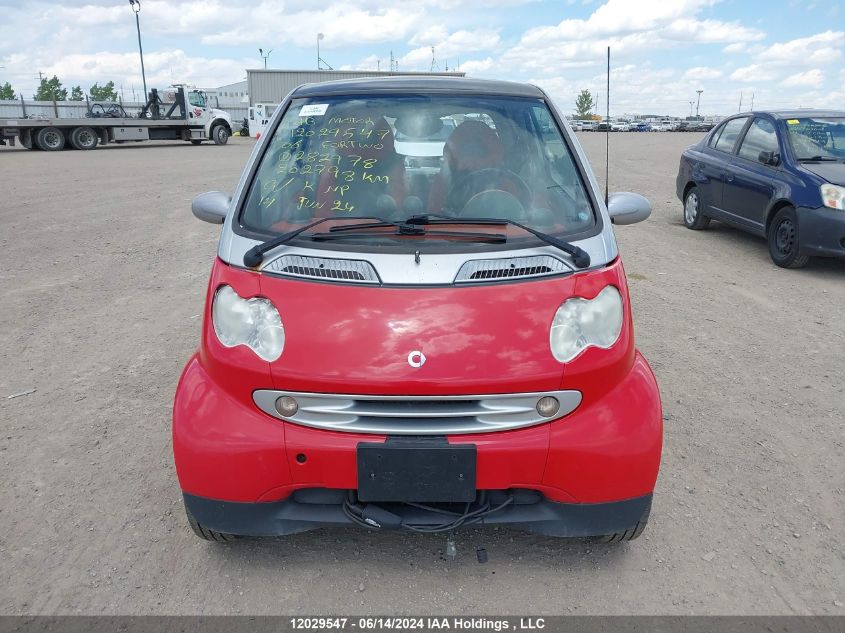 2006 Smart Fortwo VIN: WMEAJ00F86J282978 Lot: 12029547