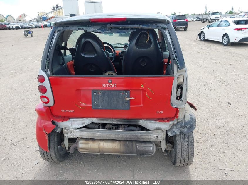 2006 Smart Fortwo VIN: WMEAJ00F86J282978 Lot: 12029547