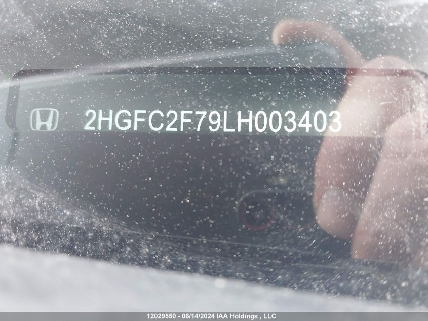 2020 Honda Civic Sedan VIN: 2HGFC2F79LH003403 Lot: 12029550