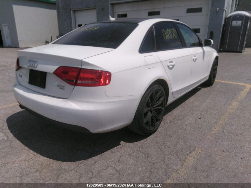 2012 Audi A4 VIN: WAUBFCFL6CN000728 Lot: 12029589