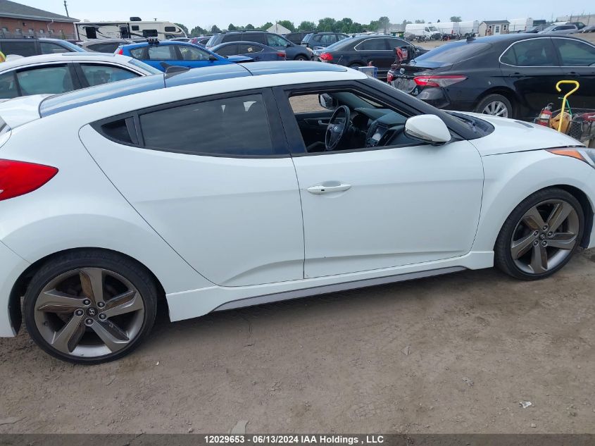 2013 Hyundai Veloster Turbo VIN: KMHTC6AE4DU097148 Lot: 12029653