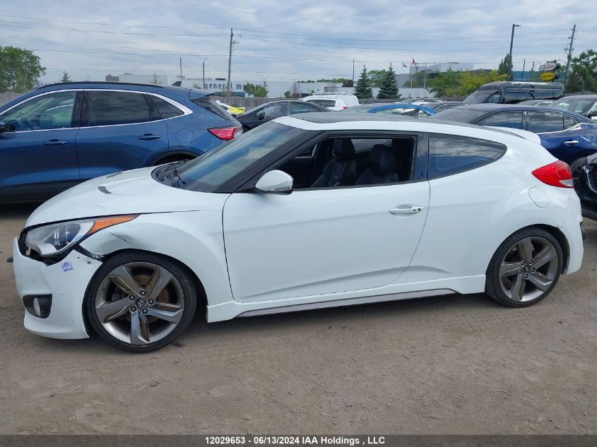 2013 Hyundai Veloster Turbo VIN: KMHTC6AE4DU097148 Lot: 12029653