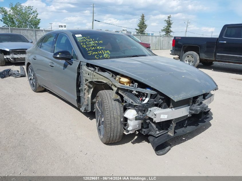 2021 Hyundai Sonata Sel Plus VIN: 5NPEJ4J24MH111492 Lot: 12029681