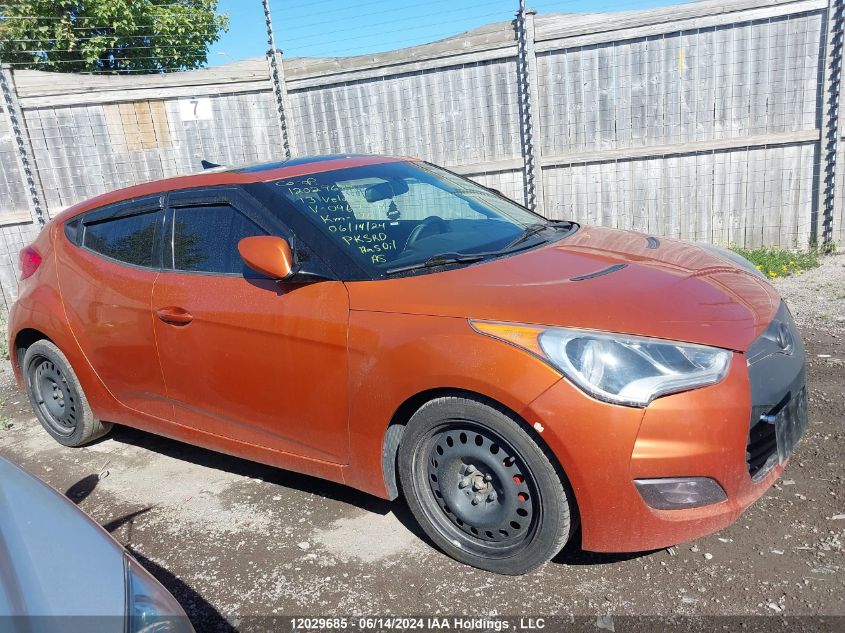 2013 Hyundai Veloster VIN: KMHTC6AD5DU096274 Lot: 12029685