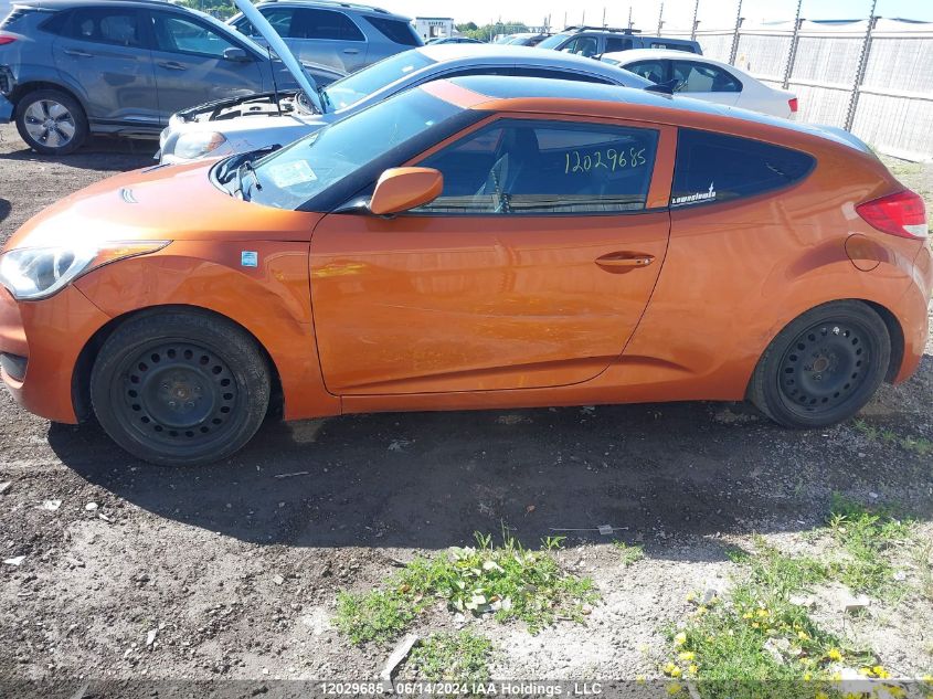 2013 Hyundai Veloster VIN: KMHTC6AD5DU096274 Lot: 12029685