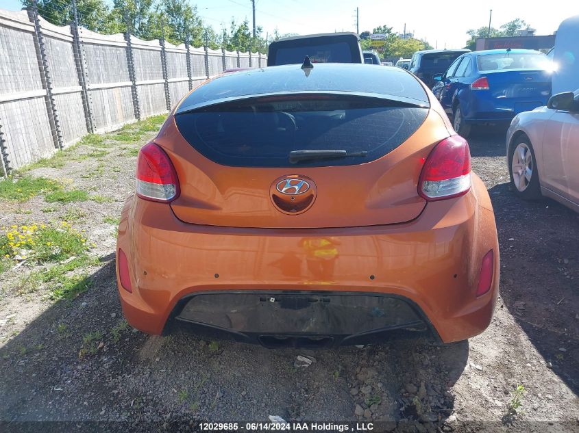 2013 Hyundai Veloster VIN: KMHTC6AD5DU096274 Lot: 12029685