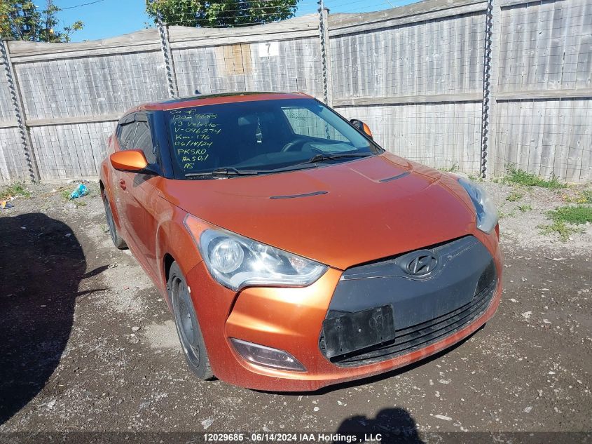 2013 Hyundai Veloster VIN: KMHTC6AD5DU096274 Lot: 12029685