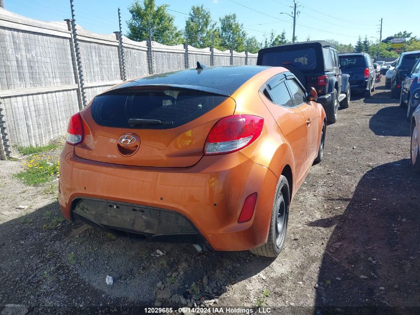 2013 Hyundai Veloster VIN: KMHTC6AD5DU096274 Lot: 12029685