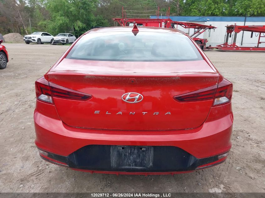 2019 Hyundai Elantra Preferred VIN: KMHD84LF7KU738628 Lot: 12029712