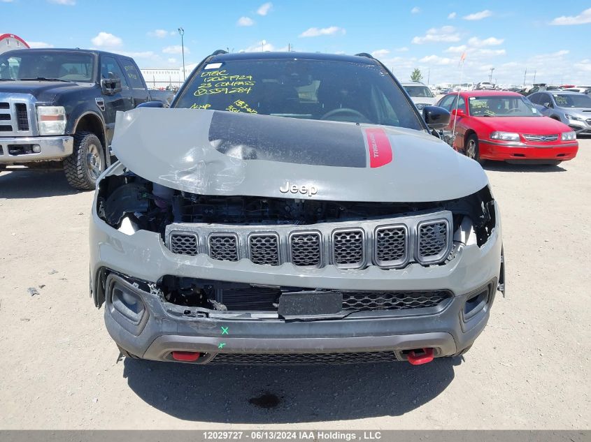 2023 Jeep Compass Trailhawk VIN: 3C4NJDDNXPT557284 Lot: 12029727