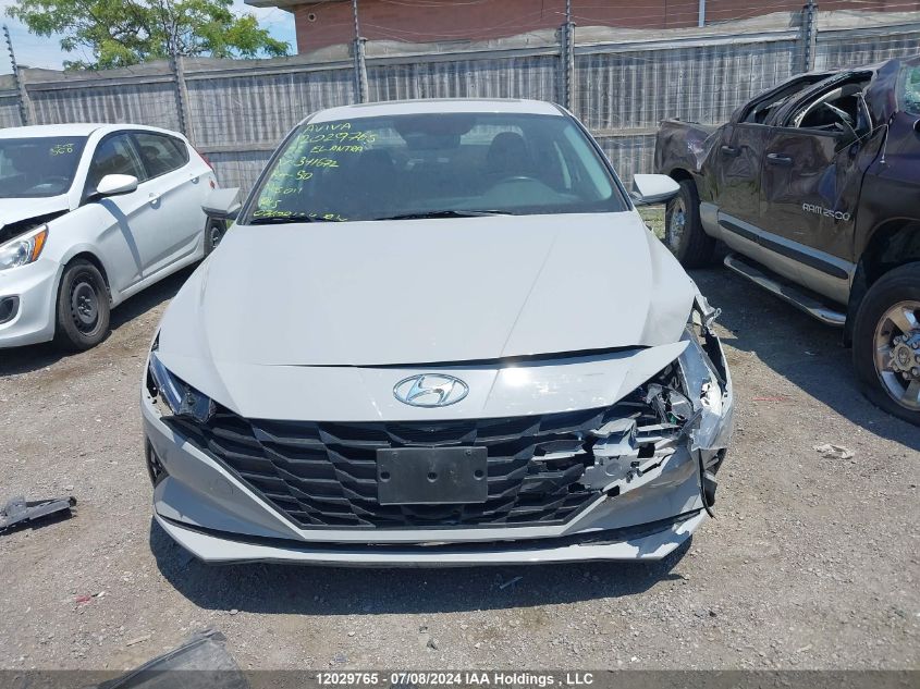 2022 Hyundai Elantra Preferred Ivt With Sun And Tech Package VIN: KMHLM4AG9NU341672 Lot: 12029765