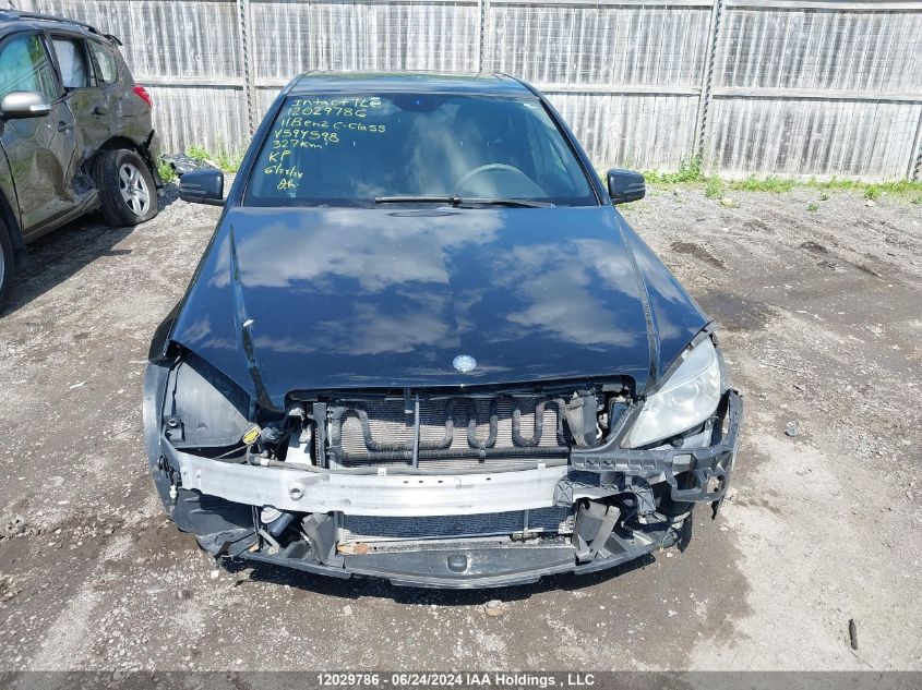 2011 Mercedes-Benz C-Class VIN: WDDGF8BB5BF594598 Lot: 12029786