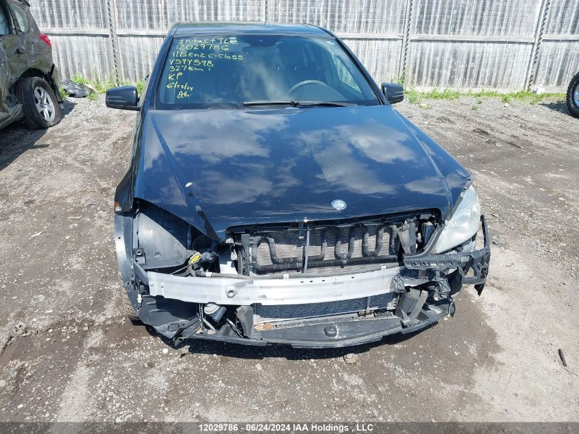 2011 Mercedes-Benz C-Class VIN: WDDGF8BB5BF594598 Lot: 12029786