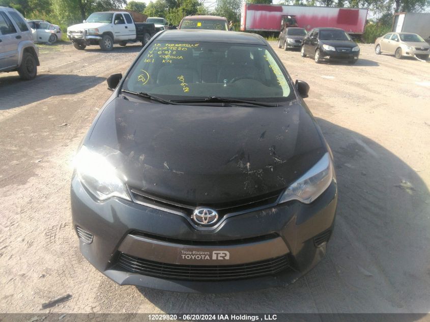 2016 Toyota Corolla L/Le/Le Pls/Prm/S/S Pls VIN: 2T1BURHE1GC641711 Lot: 12029820