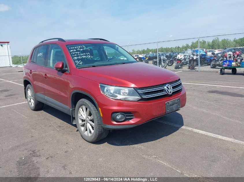 2015 Volkswagen Tiguan VIN: WVGJV7AX1FW030734 Lot: 12029843