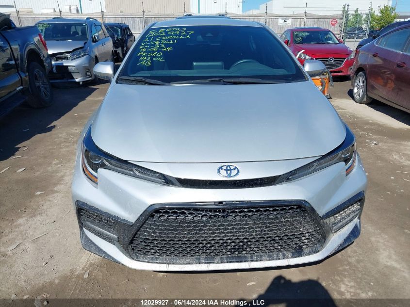 2021 Toyota Corolla Se VIN: 5YFB4MBE6MP068621 Lot: 12029927