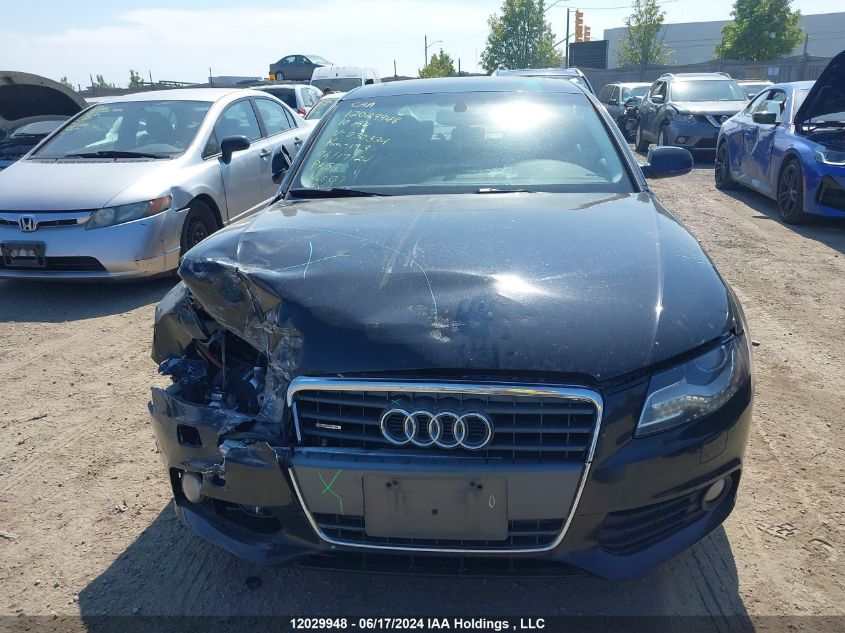 2010 Audi A4 VIN: WAUFFCFL5AN030334 Lot: 12029948