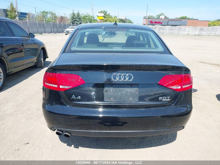 2010 Audi A4 VIN: WAUFFCFL5AN030334 Lot: 12029948