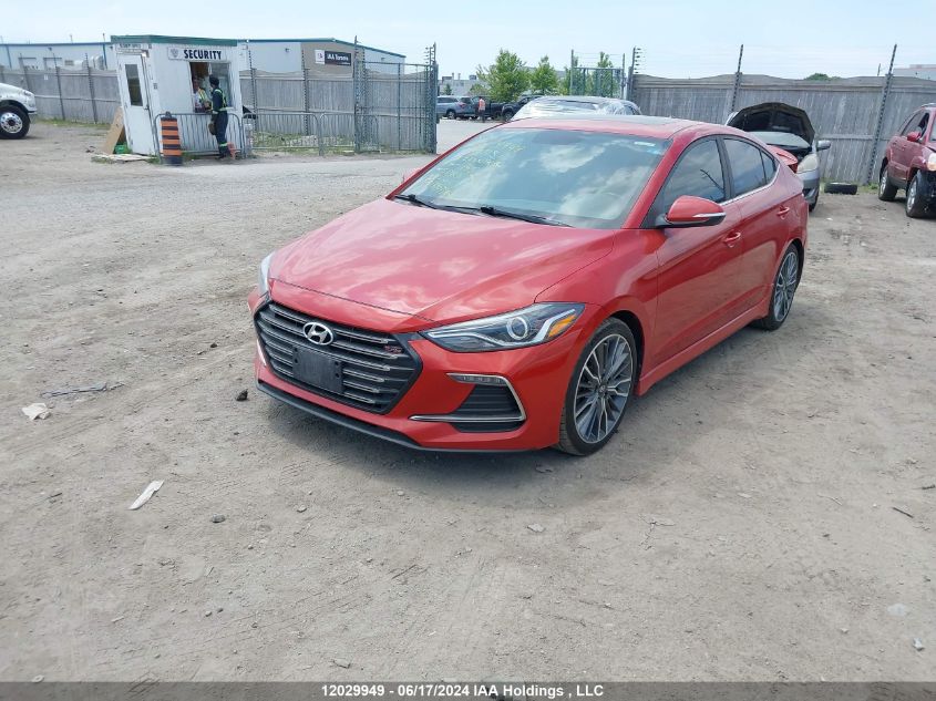 2018 Hyundai Elantra Sport VIN: KMHD04LB8JU687157 Lot: 12029949