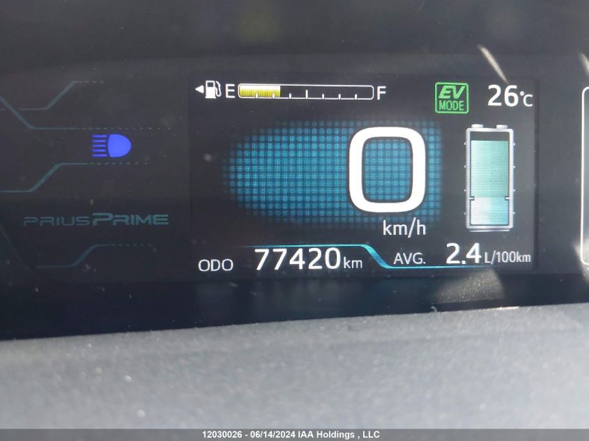 2018 Toyota Prius Prime VIN: JTDKARFP7J3077253 Lot: 12030026