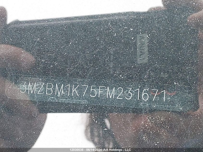 2015 Mazda 3 Sport VIN: 3MZBM1K75FM231671 Lot: 12030035